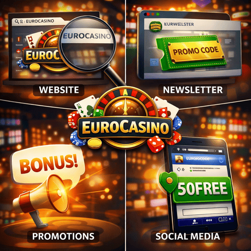 Де знайти актуальний промокод на сайті Eurocasino через промо-розділ, особистий кабінет, розсилки та внутрішні повідомлення платформи